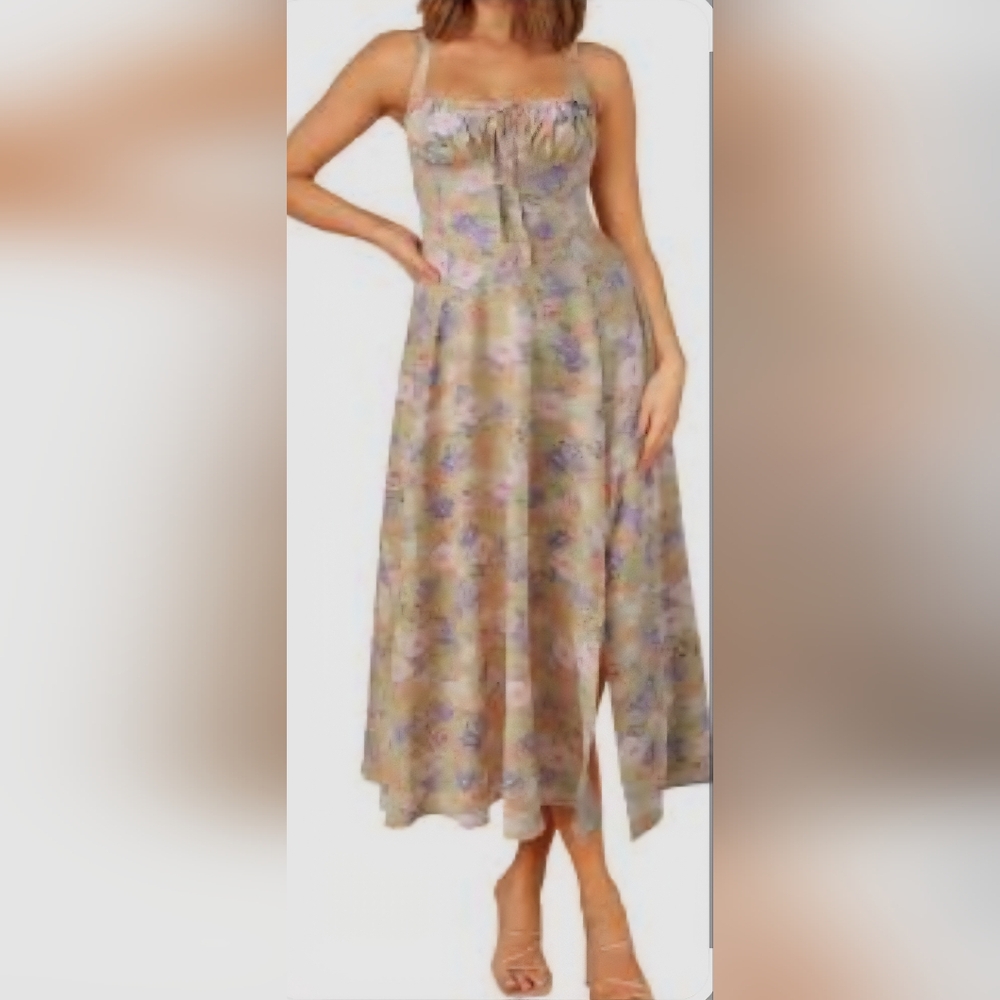 Pastel Floral Maxi Dress Size XXS-XS